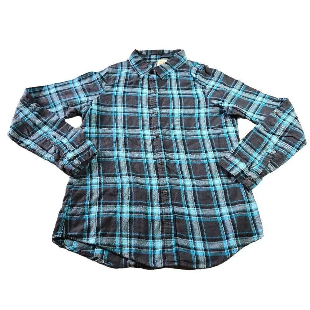 Faded Glory flannel plaid Girl shirt XL14/16
